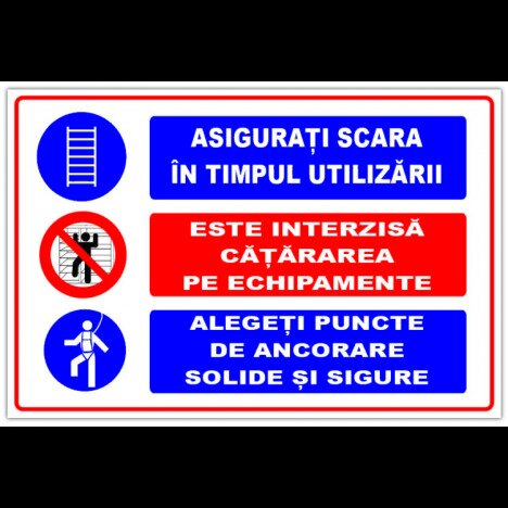 Panou asigurati scara in timpul utilizarii este interzisa catararea pe echipamente alegeti puncte de